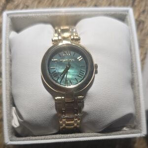 Michael Kors Gold Watch with Teal Dial